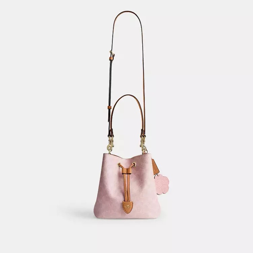 NWT！COACH Rowan Bucket Bag In Signature Canvas With Charms（CEA23）fast shipping - Picture 15 of 15